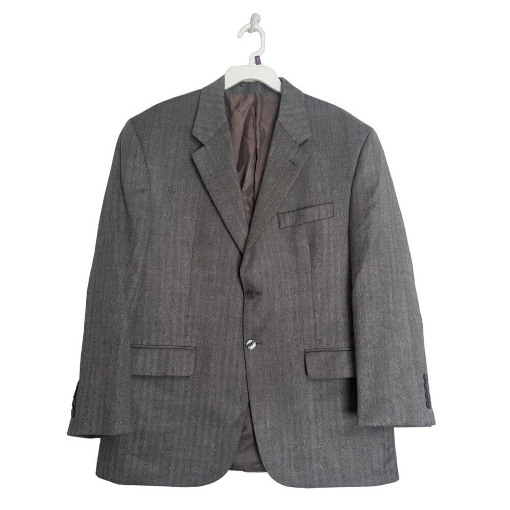Lauren Ralph Lauren Silk Wool Blend Men's Chevron Print Sport Jacket Blazer 42S